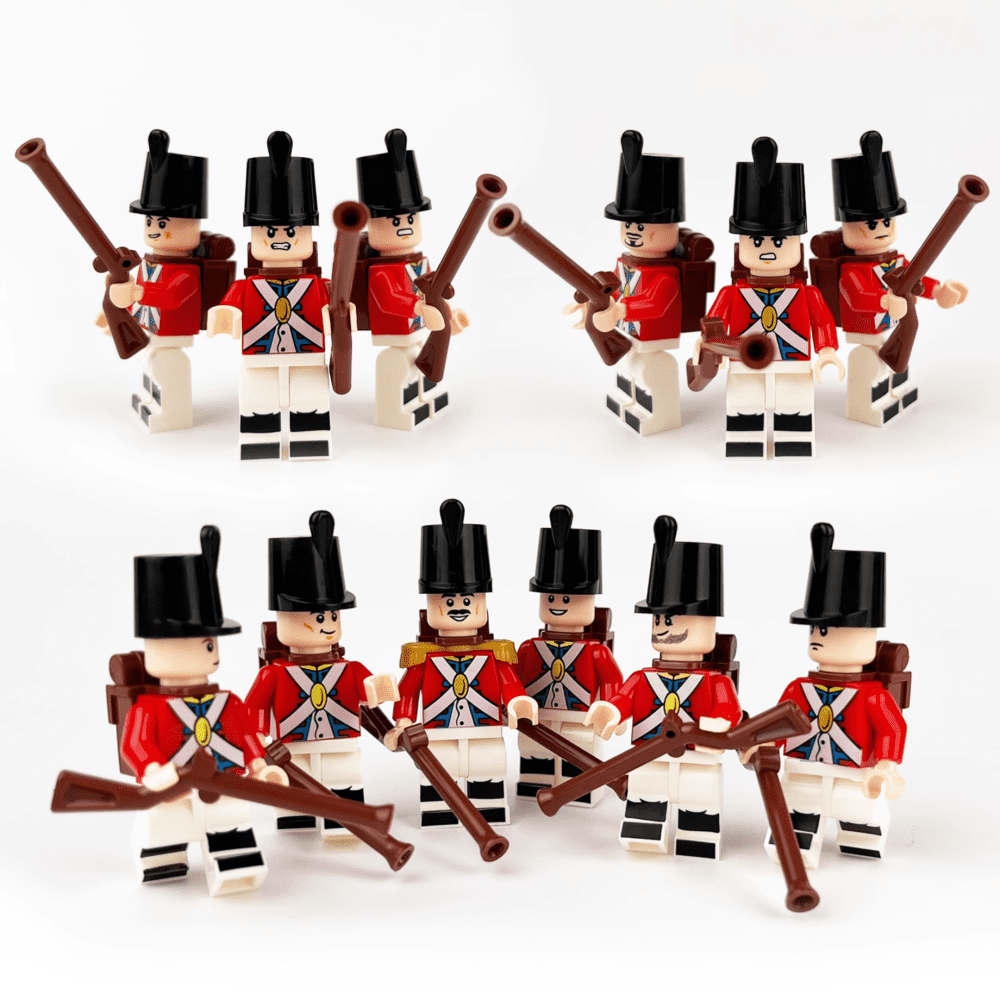 Napoleonic British Red Coats Minifigure Set of 12pcs - Image 2