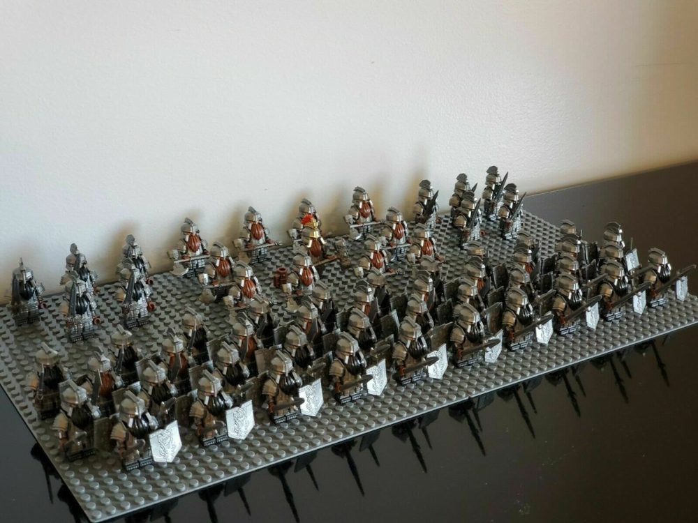 Lord the Rings Dwarves/Dwarf Erebor Dain II Ironfoot Minifigure Army Set 61pcs - Image 4