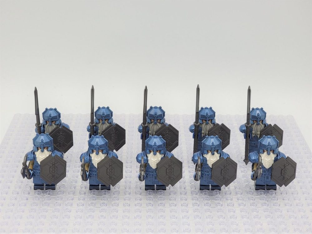 Lord the Rings Erebor Dwarves Cobalt Armour Minifigure Set 10pcs