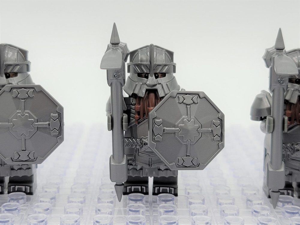 Lord the Rings Erebor Dwarves Silver Armour Minifigure Set 10pcs - Image 6