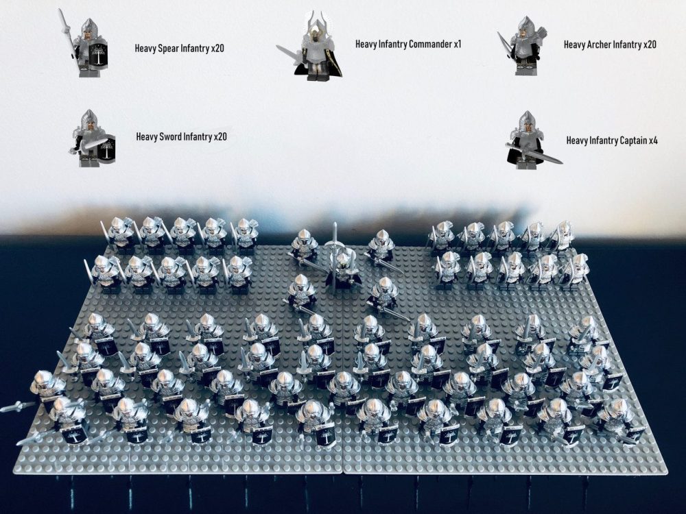 Lord the Rings Gondor Minas Tirith Minifigure Set 65pcs