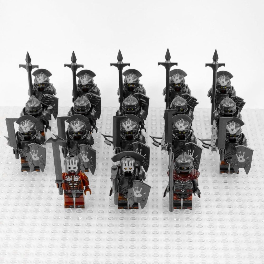 Lord the Rings Uruk-Hai Heavy Infantry Minifigure Set 18pcs - Image 2