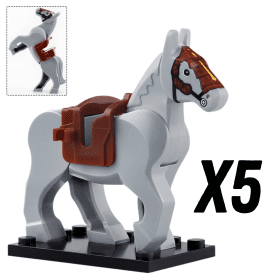 5 Grey with Brown Saddle