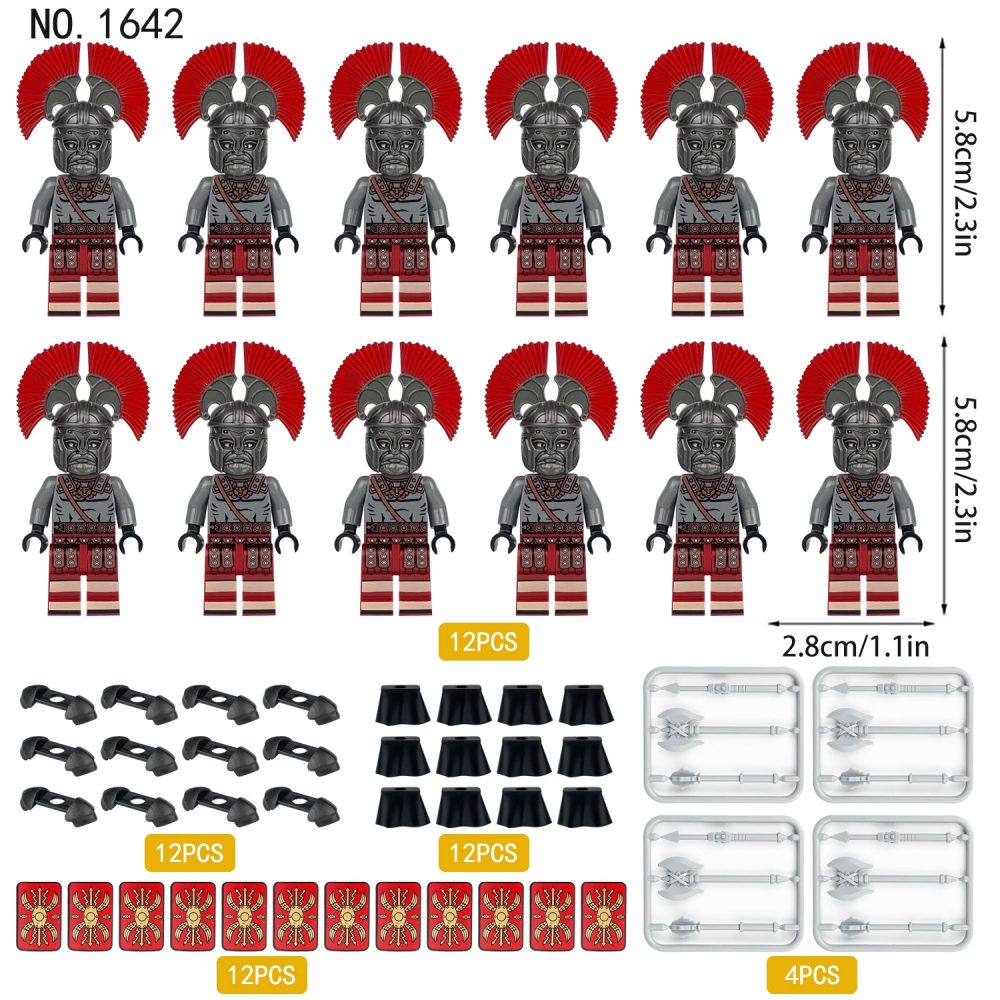 roman-elite-auxiliary-legionaries-minifigure-set-of-12pcs-with-assortment-of