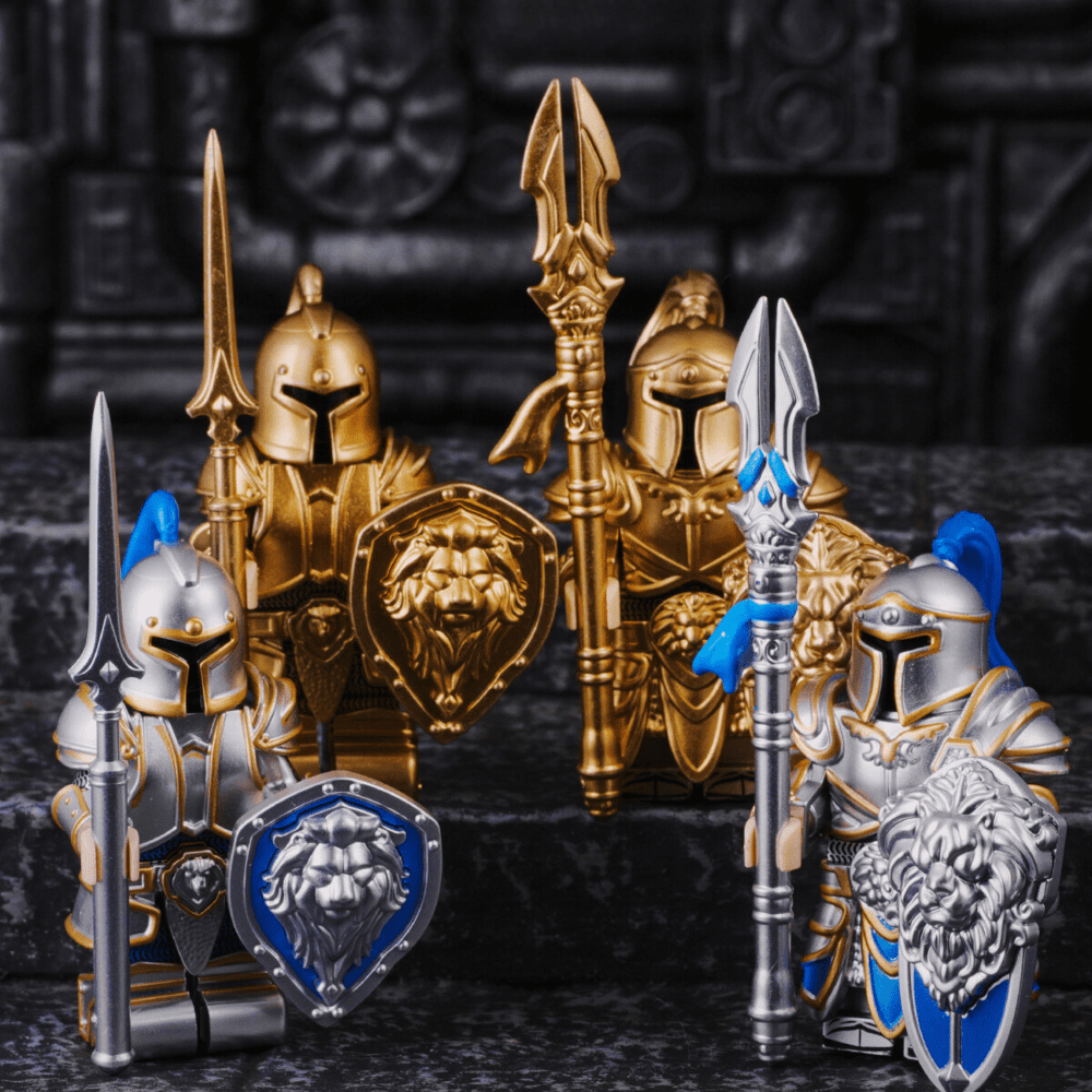 world-of-warcraft-stormwind-city-guards-minifigure-set-with-warspear-of-valorous-lions-shield