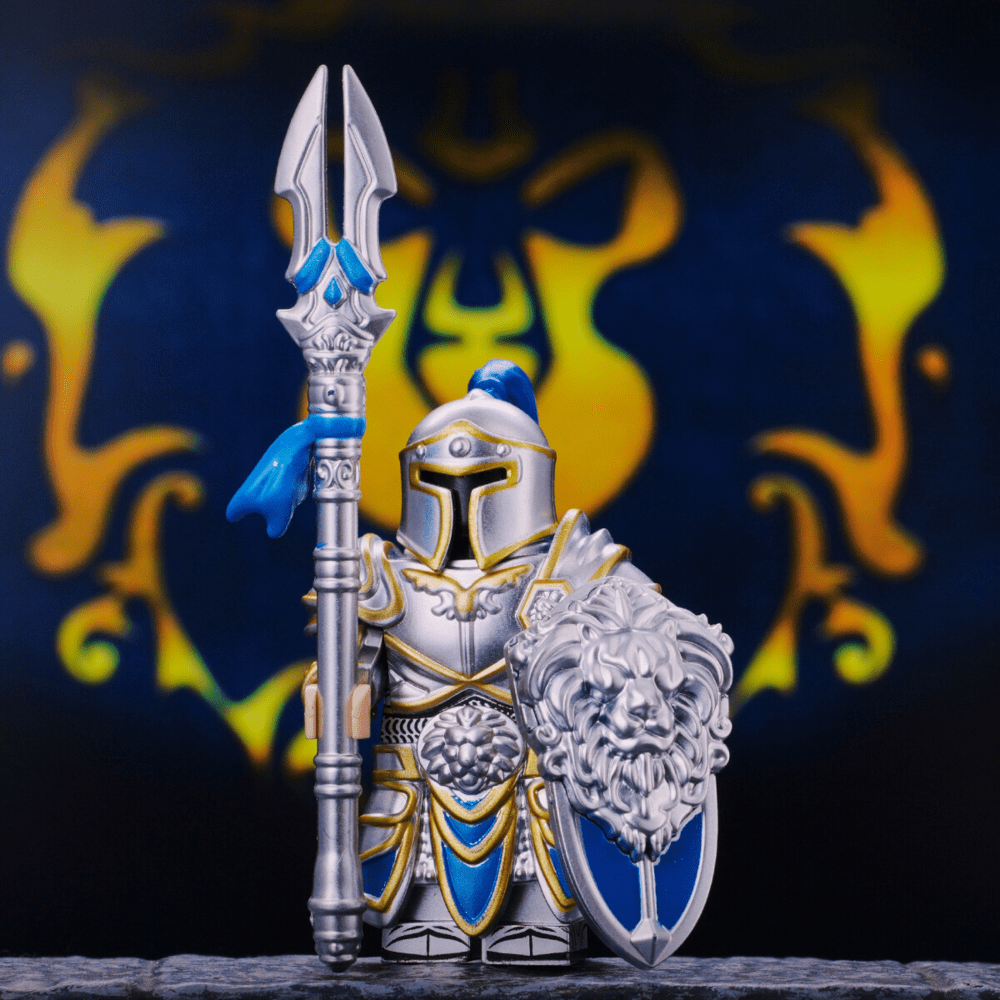 world-of-warcraft-stormwind-city-guards-minifigure-set-with-warspear-of-valorous-lions-shield