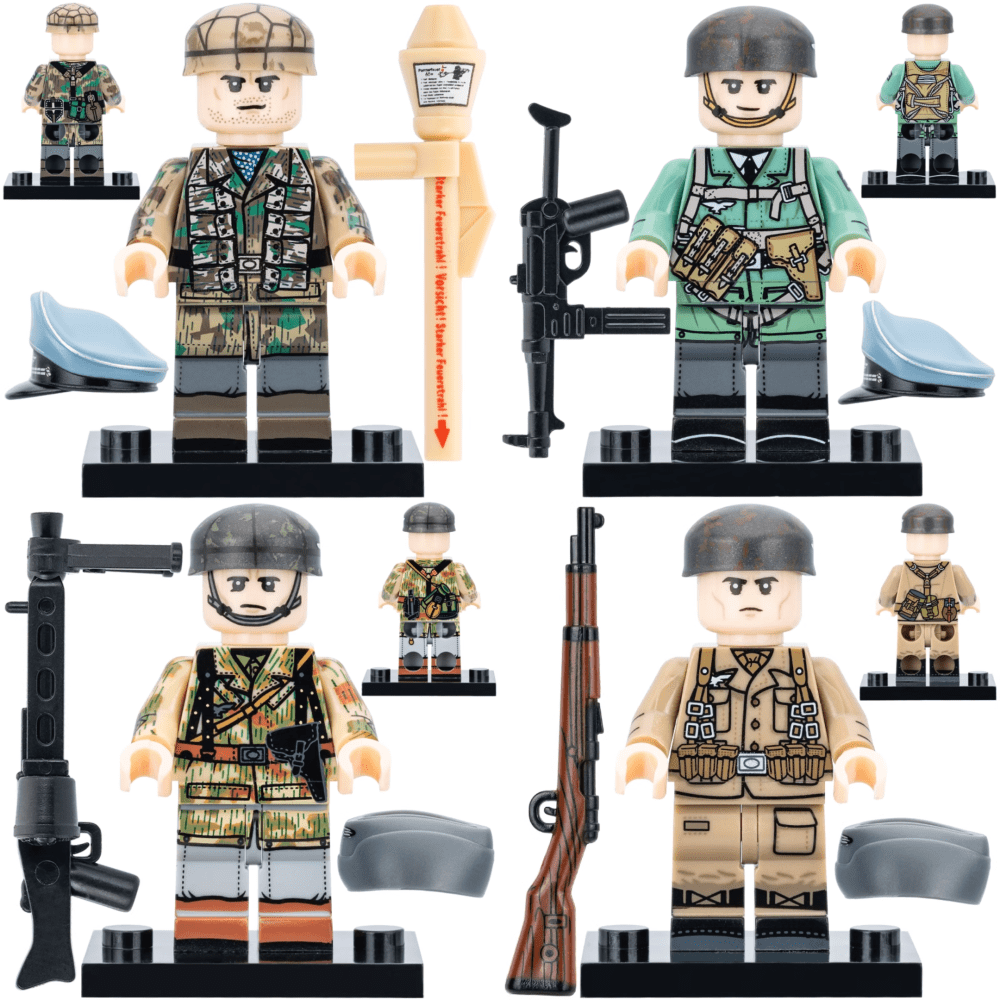 WWII German Luftwaffe Infantry Minifigure Set