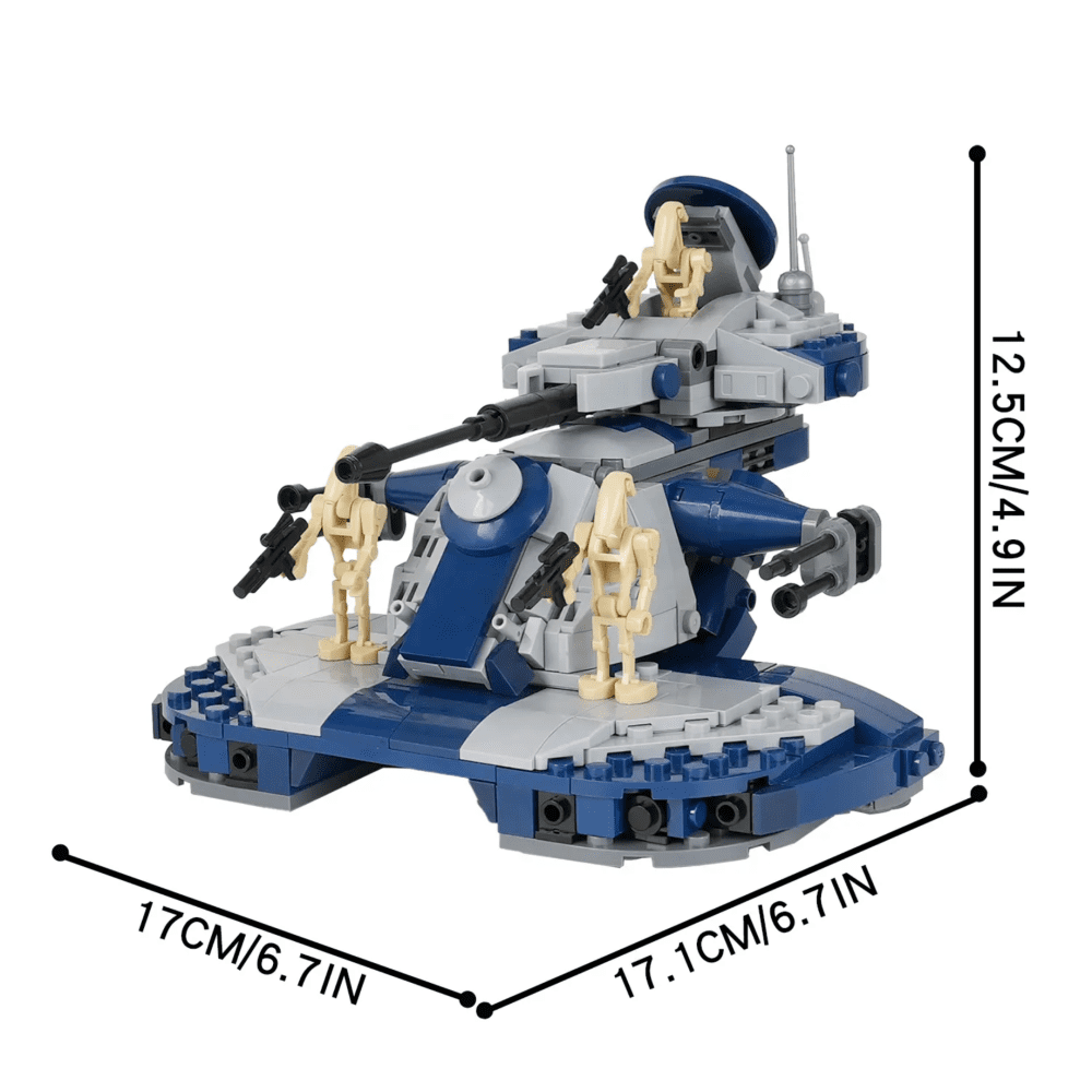 Star Wars Battle Droid Armored Assault Tank MOC Building Set - 398pcs (Blue) - Image 7