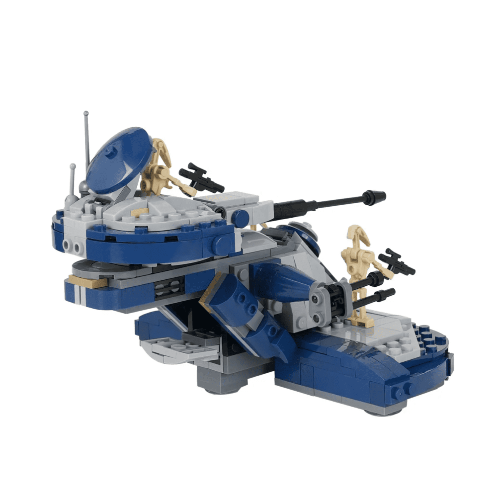 Star Wars Battle Droid Armored Assault Tank MOC Building Set - 398pcs (Blue) - Image 4