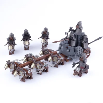 Lord of the Rings Dain II Ironfoot Iron Hill Dwarves Chariot Minifigure Building Set