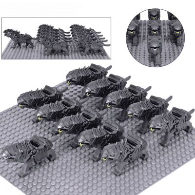 Lord of the Rings Armored Wargs (Grey) Minifigure Set