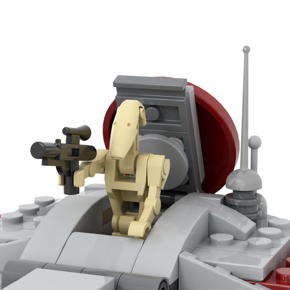 Star Wars Battle Droid Armored Assault Tank MOC Building Set - 398pcs (Red) - Image 7