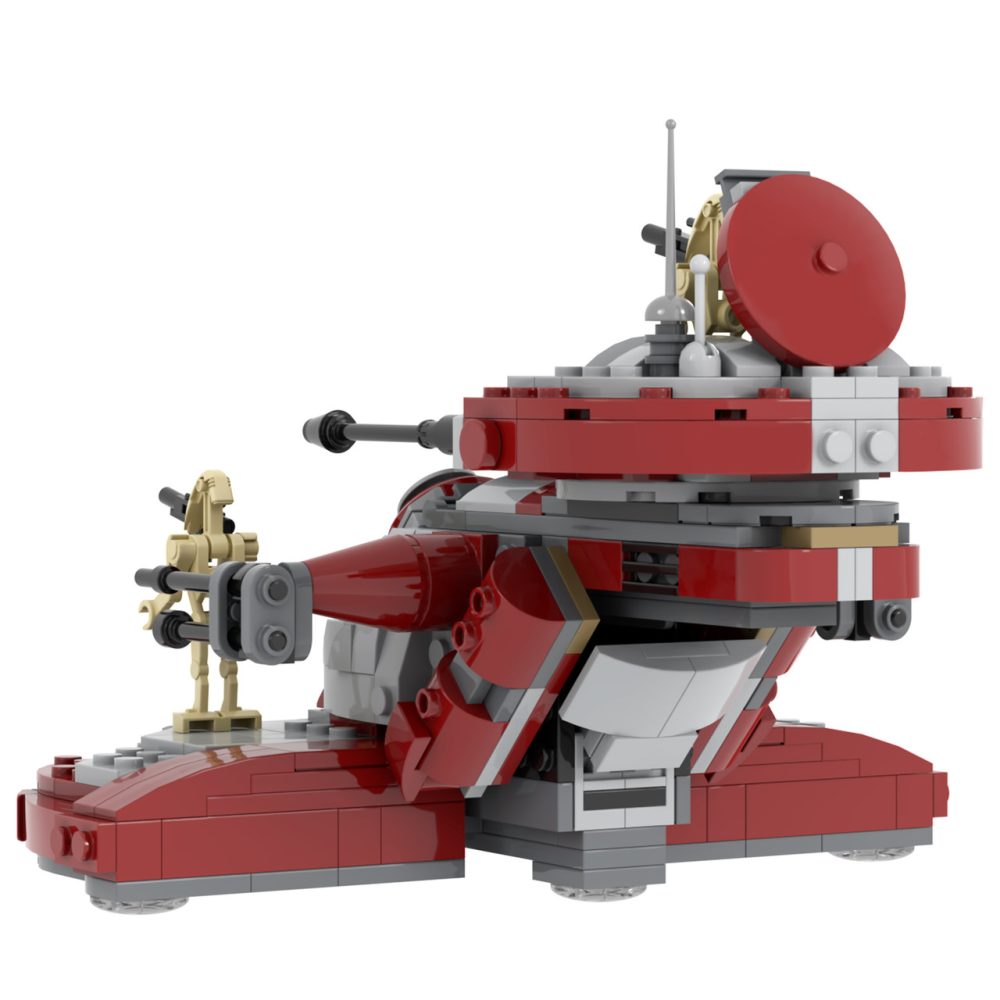 Star Wars Battle Droid Armored Assault Tank MOC Building Set - 398pcs (Red) - Image 2